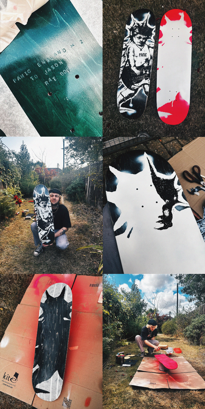 Hand Painted Skateboard Deck